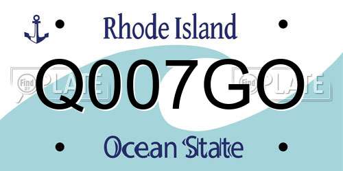 Q007GO Rhode Island License Plate