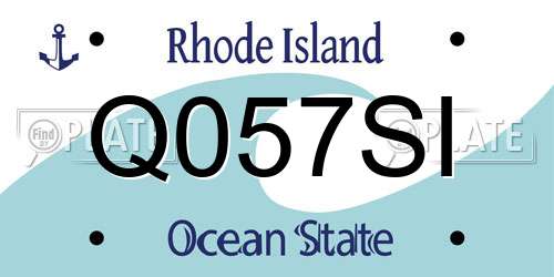 Q057SI Rhode Island License Plate