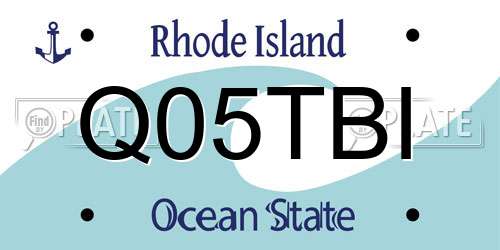 Q05TBI Rhode Island License Plate
