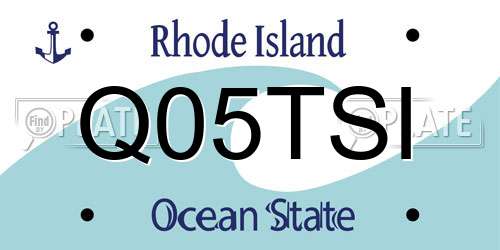 Q05TSI Rhode Island License Plate
