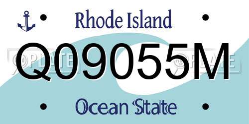 Q09055M Rhode Island License Plate