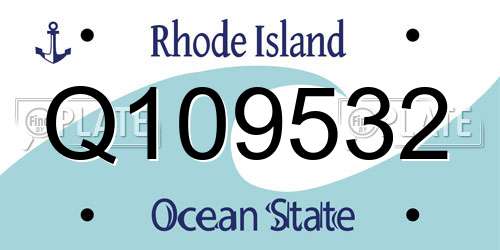 Q109532 Rhode Island License Plate