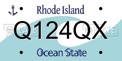 Q124QX Rhode Island License Plate
