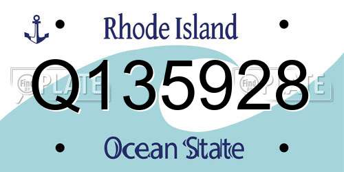 Q135928 Rhode Island License Plate