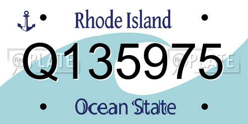 Q135975 Rhode Island License Plate