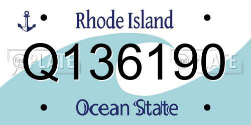 Q136190 Rhode Island License Plate