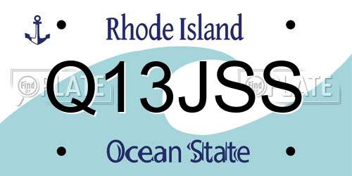 Q13JSS Rhode Island License Plate