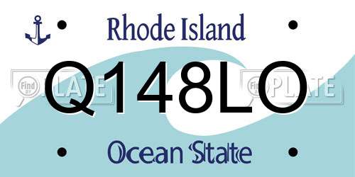 Q148LO Rhode Island License Plate