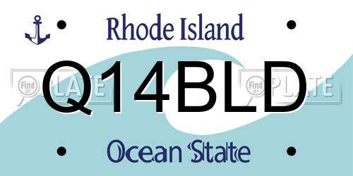 Q14BLD Rhode Island License Plate
