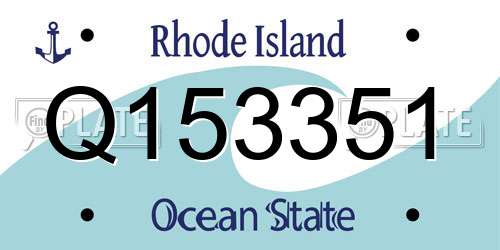 Q153351 Rhode Island License Plate
