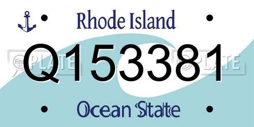 Q153381 Rhode Island License Plate