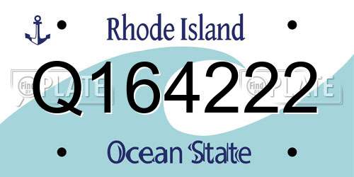 Q164222 Rhode Island License Plate