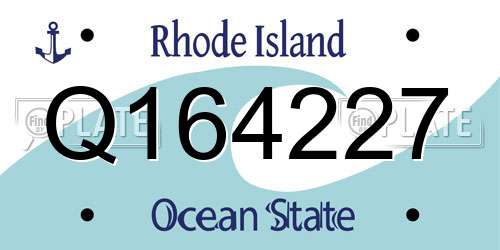 Q164227 Rhode Island License Plate