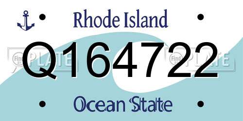 Q164722 Rhode Island License Plate