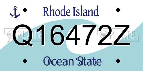 Q16472Z Rhode Island License Plate