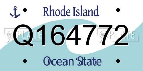 Q164772 Rhode Island License Plate