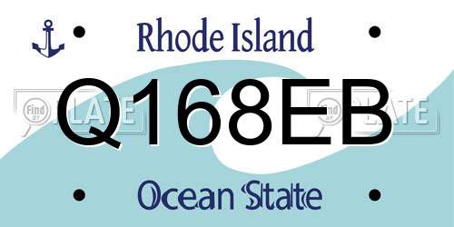 Q168EB Rhode Island License Plate