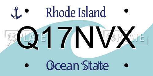 Q17NVX Rhode Island License Plate