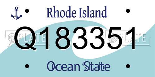 Q183351 Rhode Island License Plate
