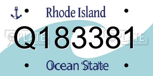 Q183381 Rhode Island License Plate