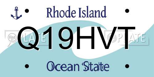 Q19HVT Rhode Island License Plate