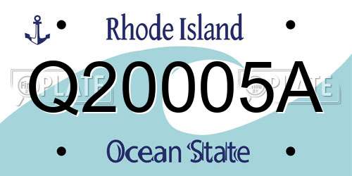Q20005A Rhode Island License Plate