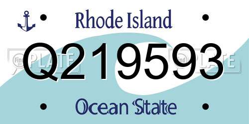Q219593 Rhode Island License Plate