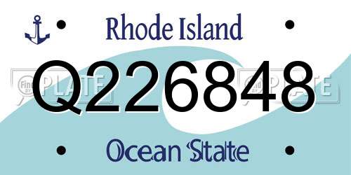 Q226848 Rhode Island License Plate