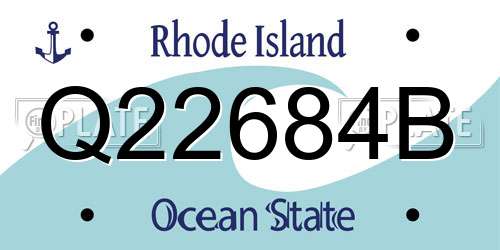 Q22684B Rhode Island License Plate