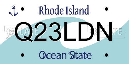 Q23LDN Rhode Island License Plate