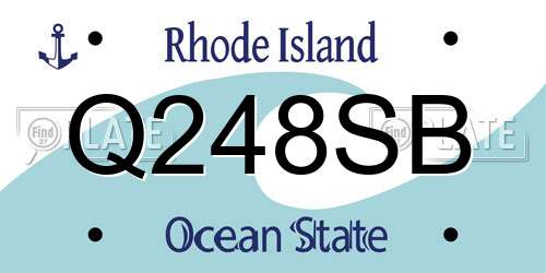 Q248SB Rhode Island License Plate