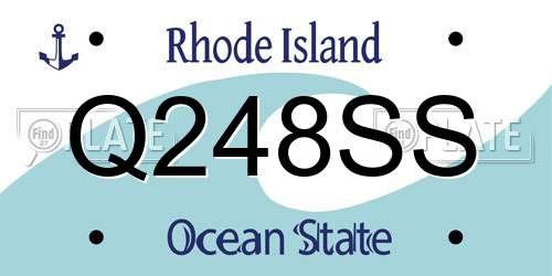 Q248SS Rhode Island License Plate