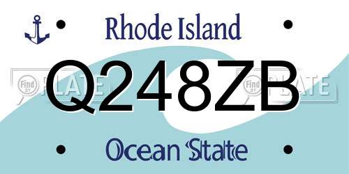 Q248ZB Rhode Island License Plate