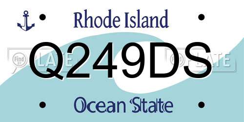 Q249DS Rhode Island License Plate