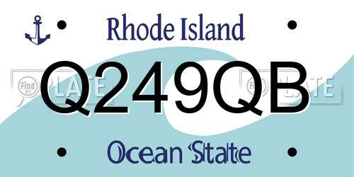Q249QB Rhode Island License Plate