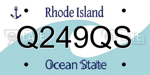 Q249QS Rhode Island License Plate