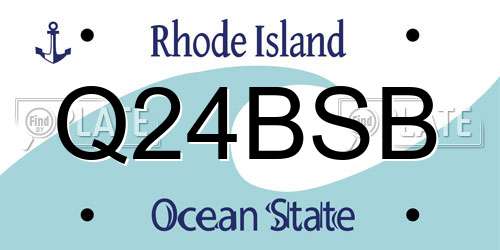 Q24BSB Rhode Island License Plate