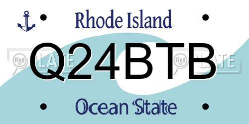 Q24BTB Rhode Island License Plate
