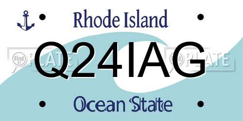 Q24IAG Rhode Island License Plate