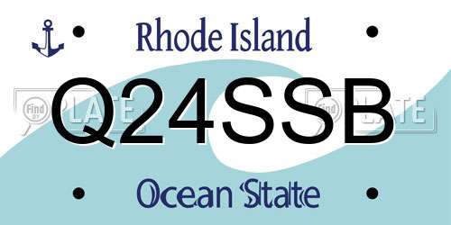 Q24SSB Rhode Island License Plate