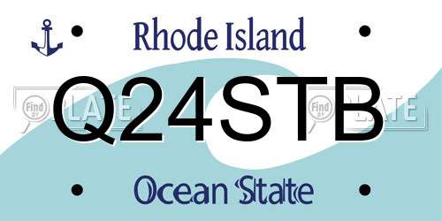 Q24STB Rhode Island License Plate