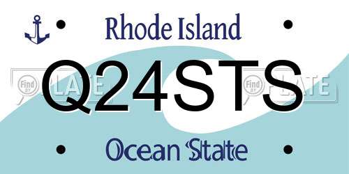 Q24STS Rhode Island License Plate