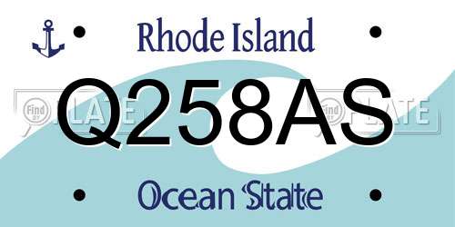 Q258AS Rhode Island License Plate
