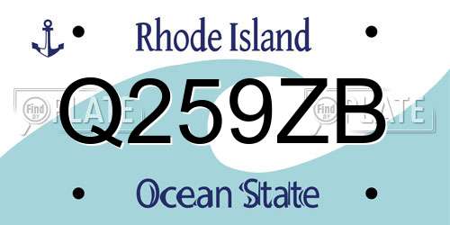 Q259ZB Rhode Island License Plate