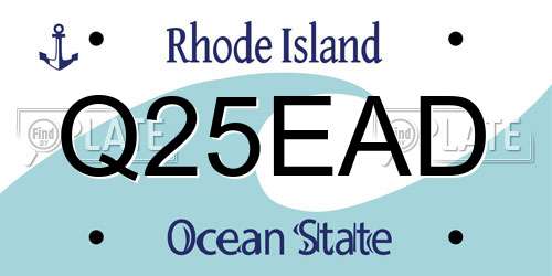 Q25EAD Rhode Island License Plate
