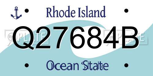 Q27684B Rhode Island License Plate
