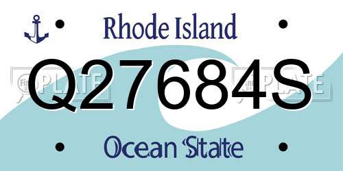 Q27684S Rhode Island License Plate