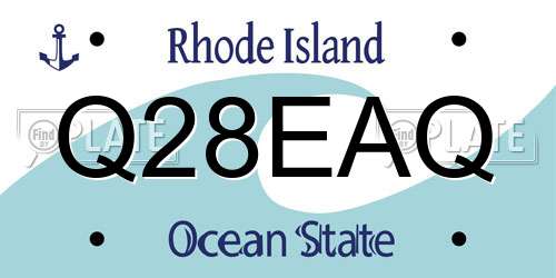 Q28EAQ Rhode Island License Plate