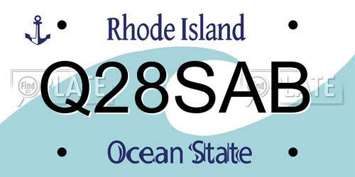 Q28SAB Rhode Island License Plate