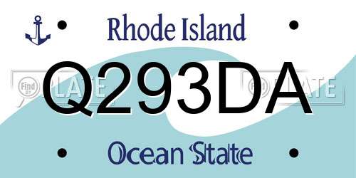 Q293DA Rhode Island License Plate
